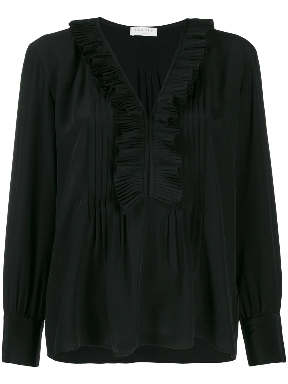 long-sleeved ruffle blouse - 1