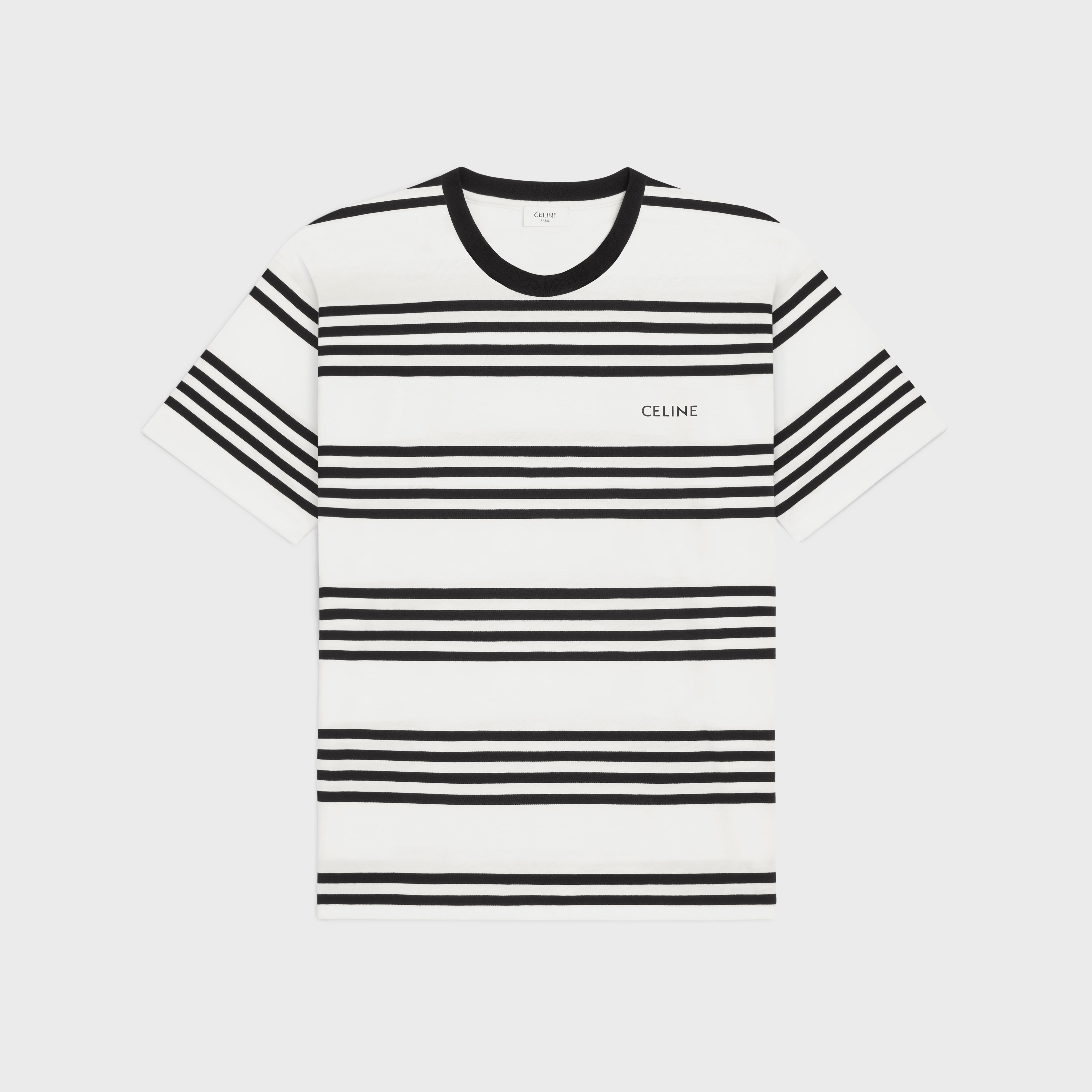 celine loose t-shirt in striped cotton jersey - 1