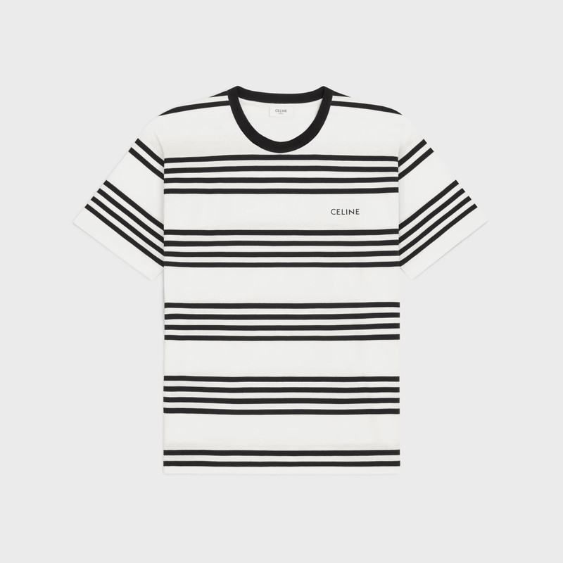 celine loose t-shirt in striped cotton jersey 1