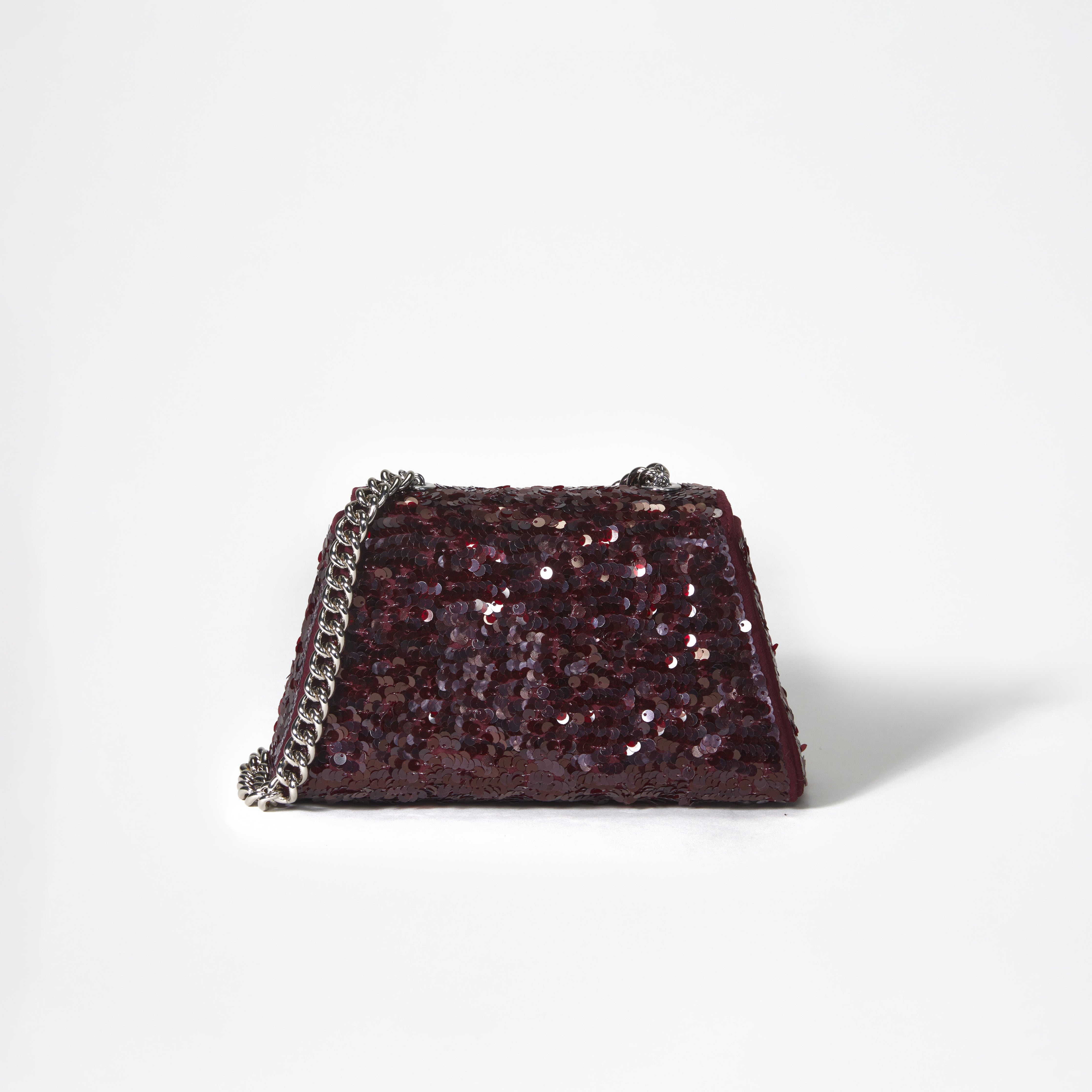 Red Sequin Bow Mini Shoulder Bag - 3