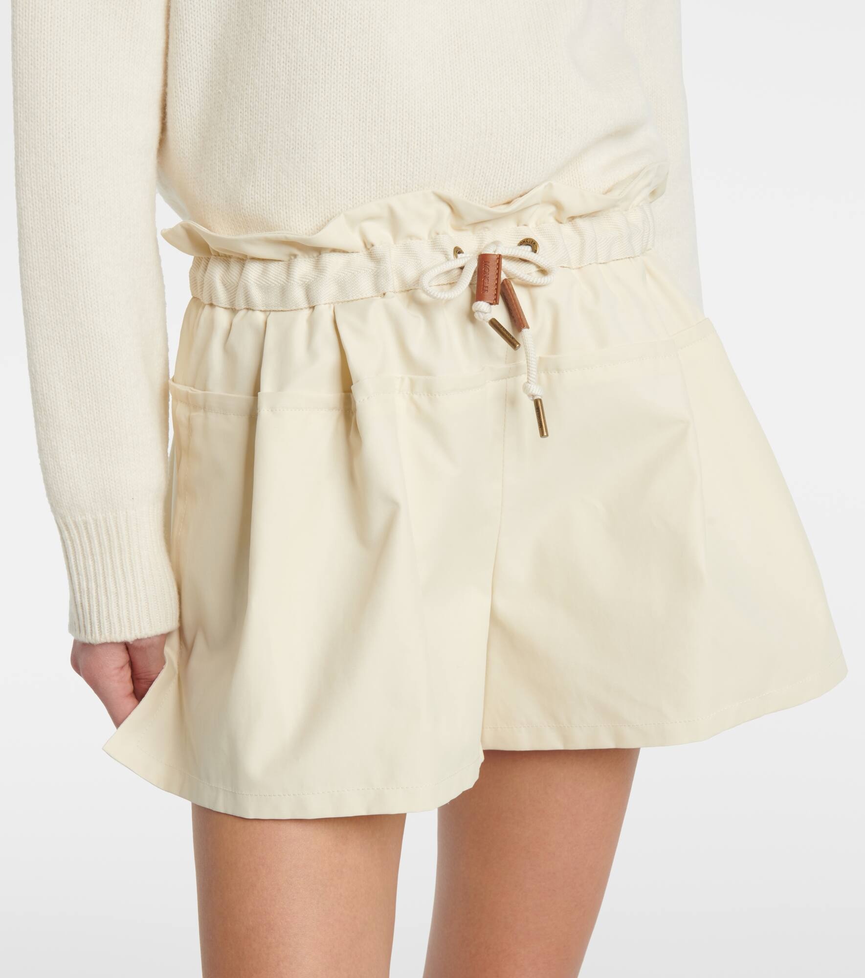 Cotton-blend twill shorts - 4