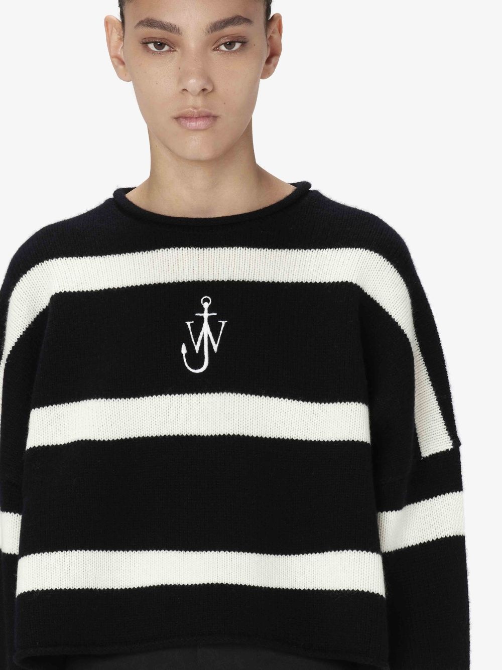 CROPPED JUMPER WITH ANCHOR LOGO EMBROIDERY - 5