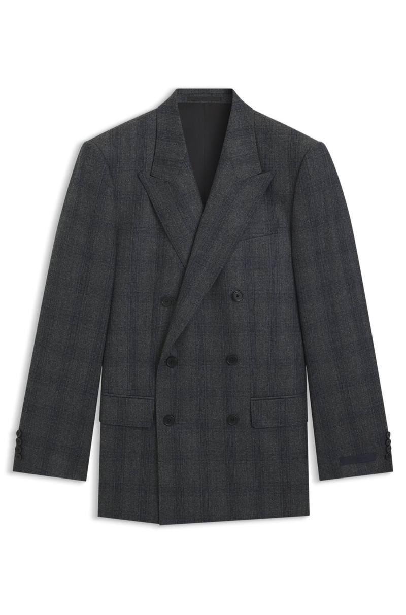 BECKHAM X BOSS SLIM-FIT SUIT JACKET IN CHECKED WOOL 1
