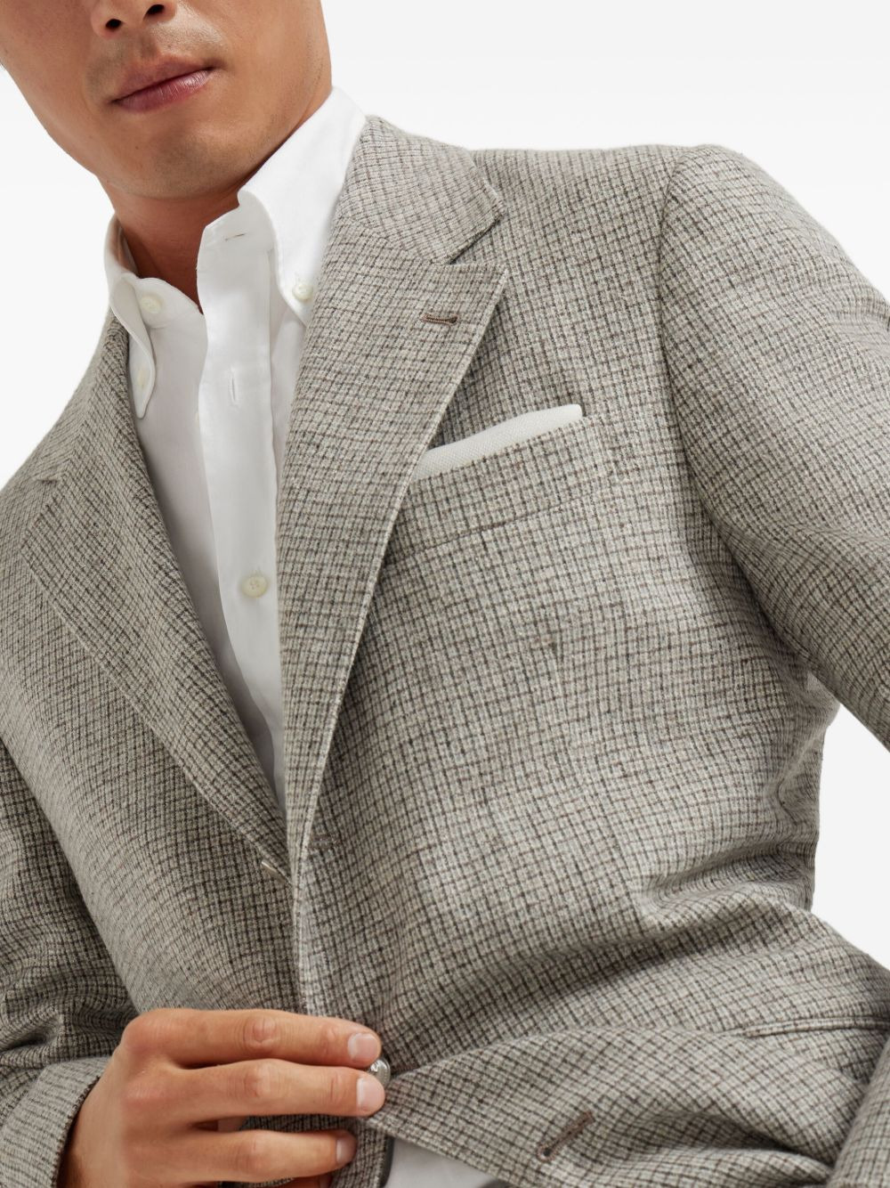check-pattern blazer - 5