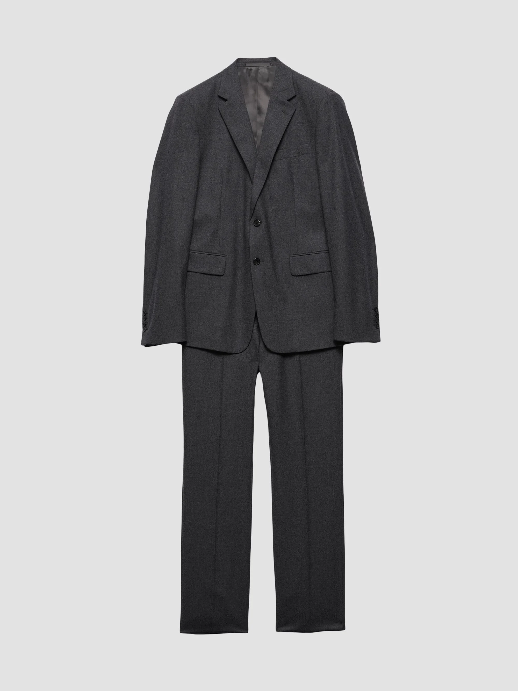 Men's Single Breasted Cashmere Blend Suit - Grey - 1