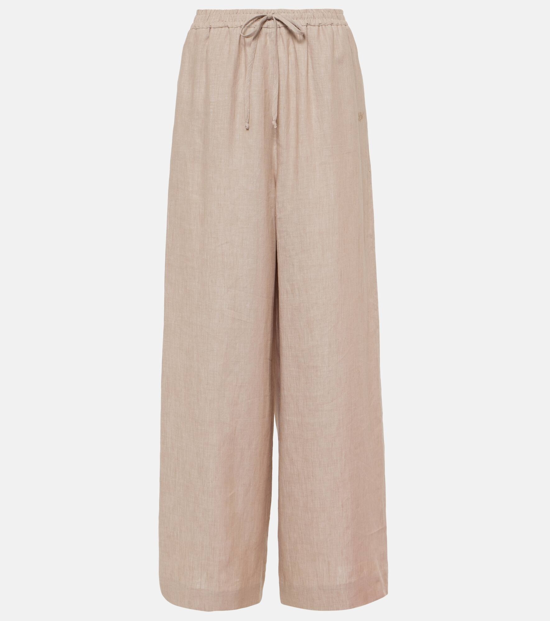 Graysen linen wide-leg pants - 1