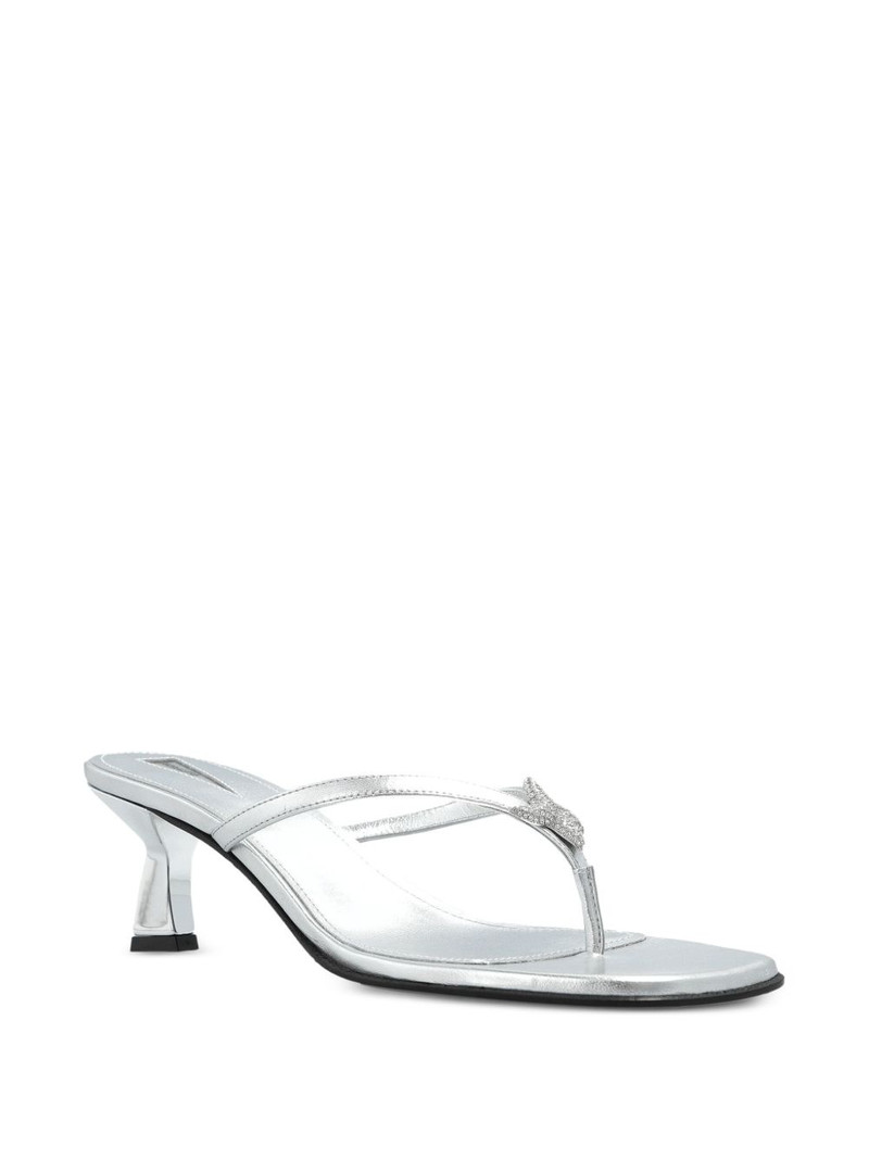 NODALETO metallic-leather sandals outlook