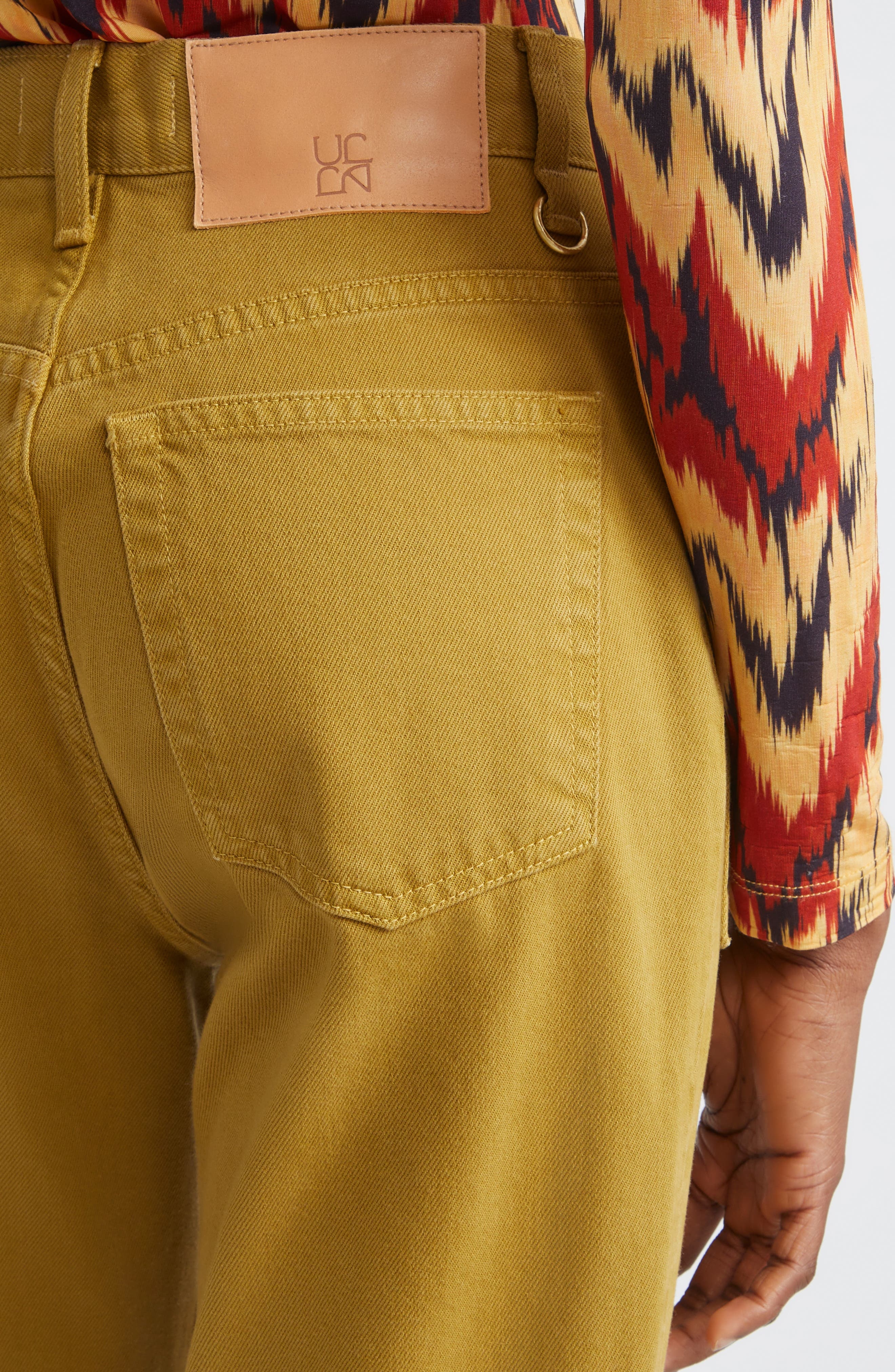 Ulla Johnson The Lou Button Fly Flare Jeans in Argan at Nordstrom - 5