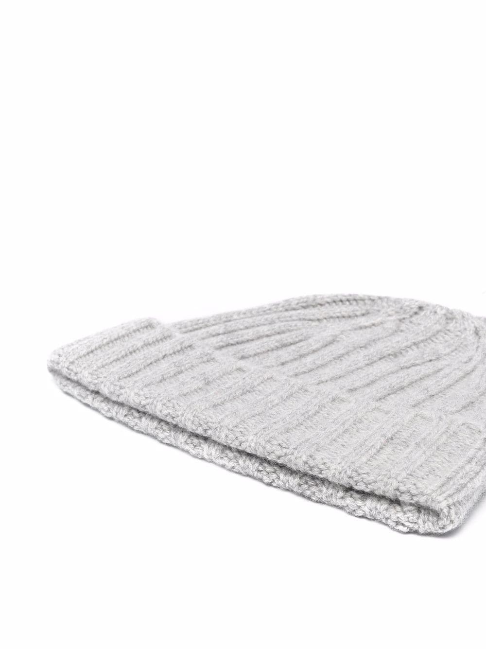 ribbed-knit cashmere beanie - 2