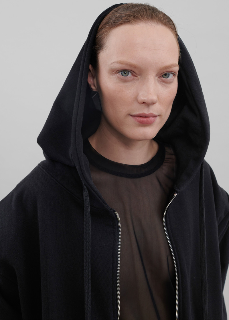 Nami Zip Up Hoodie - Black 6