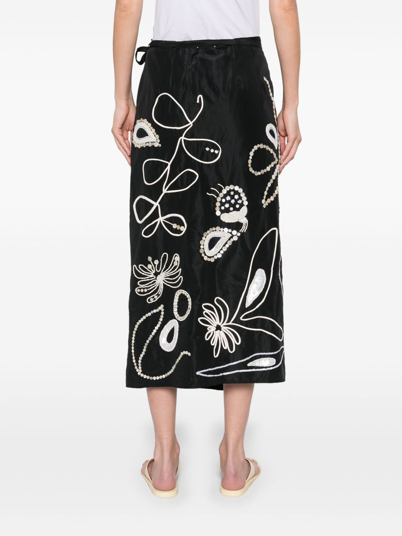 embroidered taffeta midi skirt 4