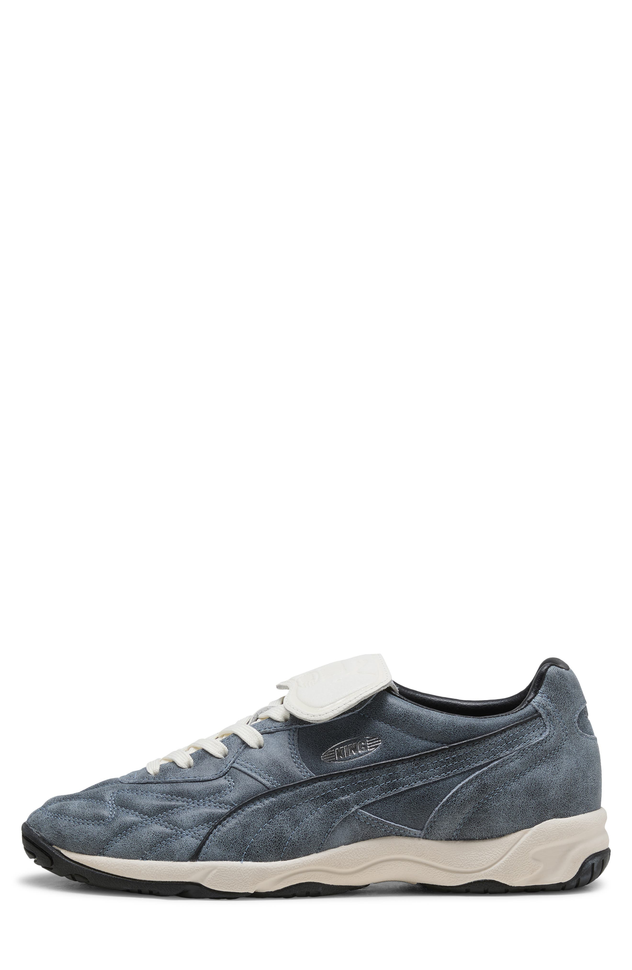 PUMA King Indoor Premium Soccer Sneaker in Cool Blue/Warm White at Nordstrom - 6