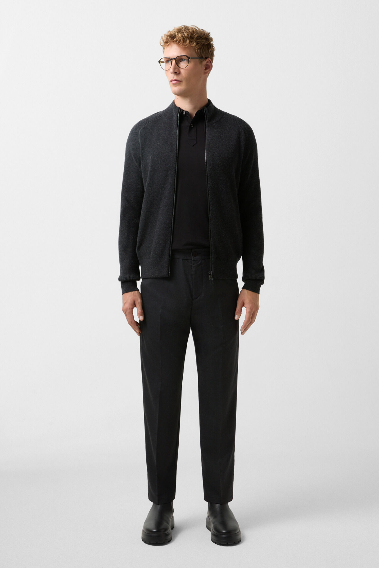 Pleated trousers Marcus in Anthracite - 4