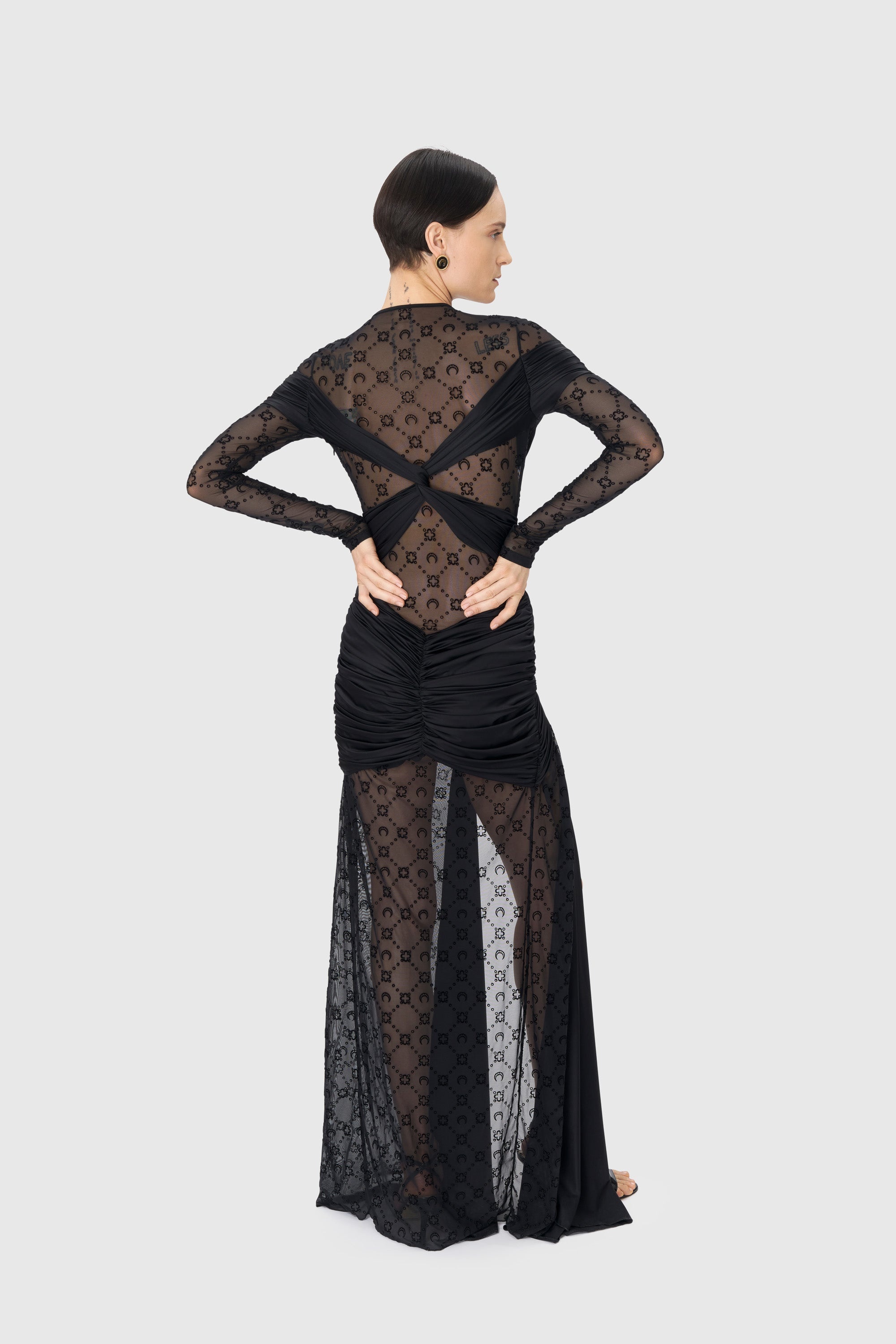 Draped Jersey Knotted Dress - 6