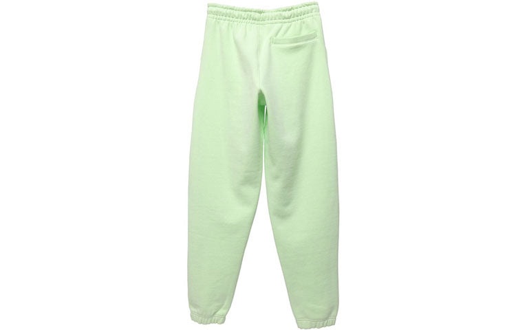 Men's Nike Lab Collection Embroidered Logo Solid Color Fleece Lined Sports Bundle Feet Green Pants A - 2