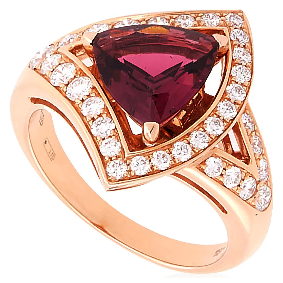 Bvlgari Divas Dream Openwork 18 Kt Rose Gold Ring, Size 56 - 1