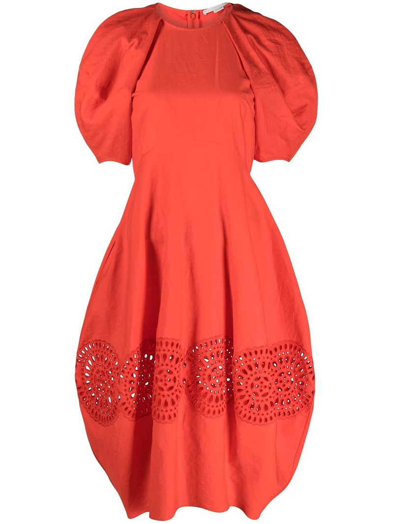 cut-out puff midi dress 1