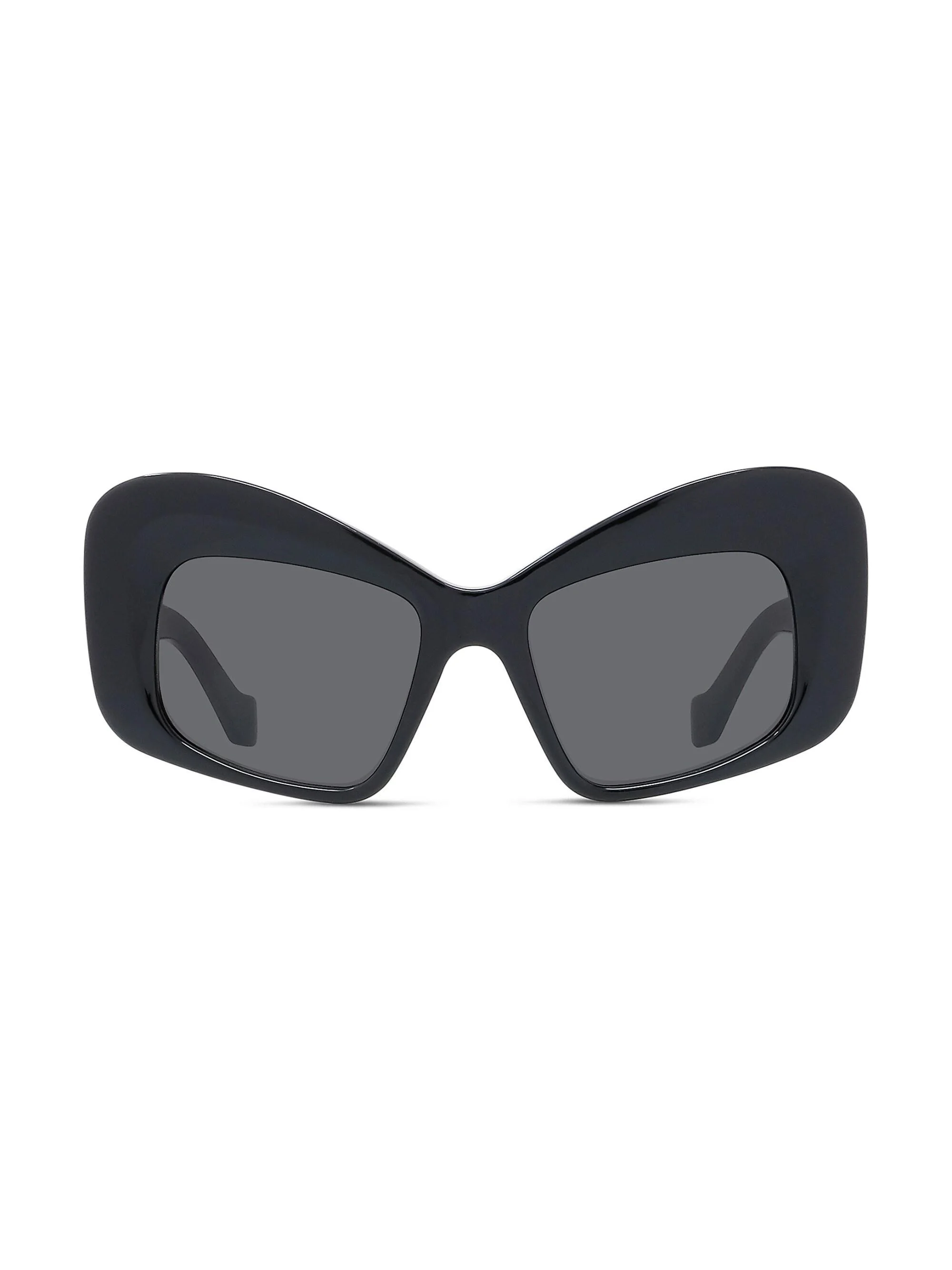 Men's Anagram 51MM Butterfly Sunglasses - Shiny Black Smoke - 1
