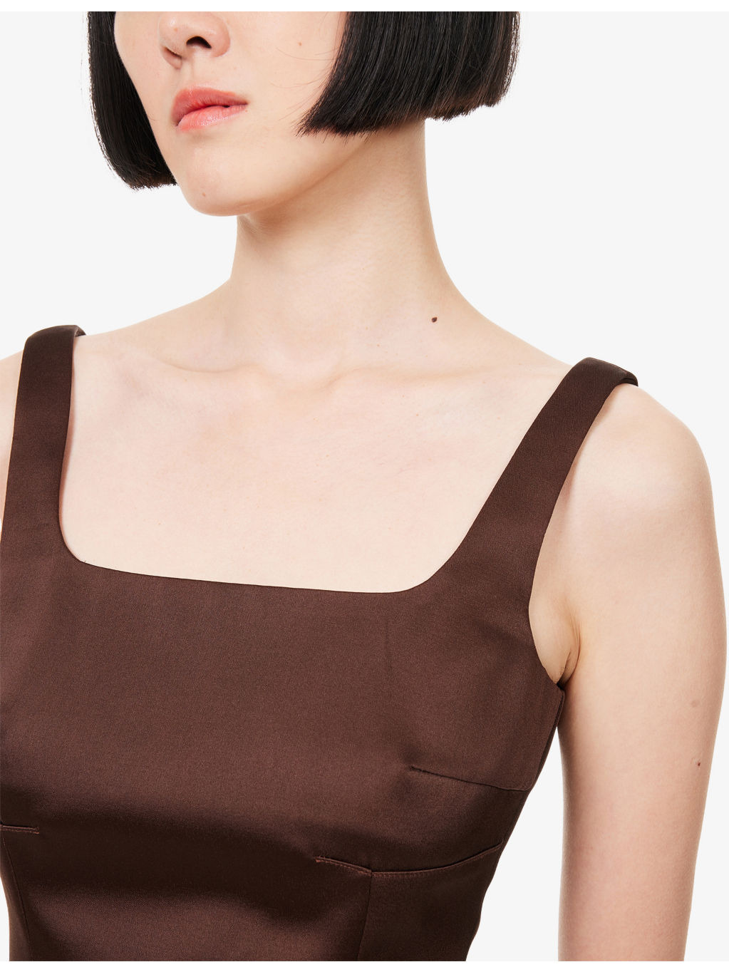 Pilino Square-Neck Satin Top - 5