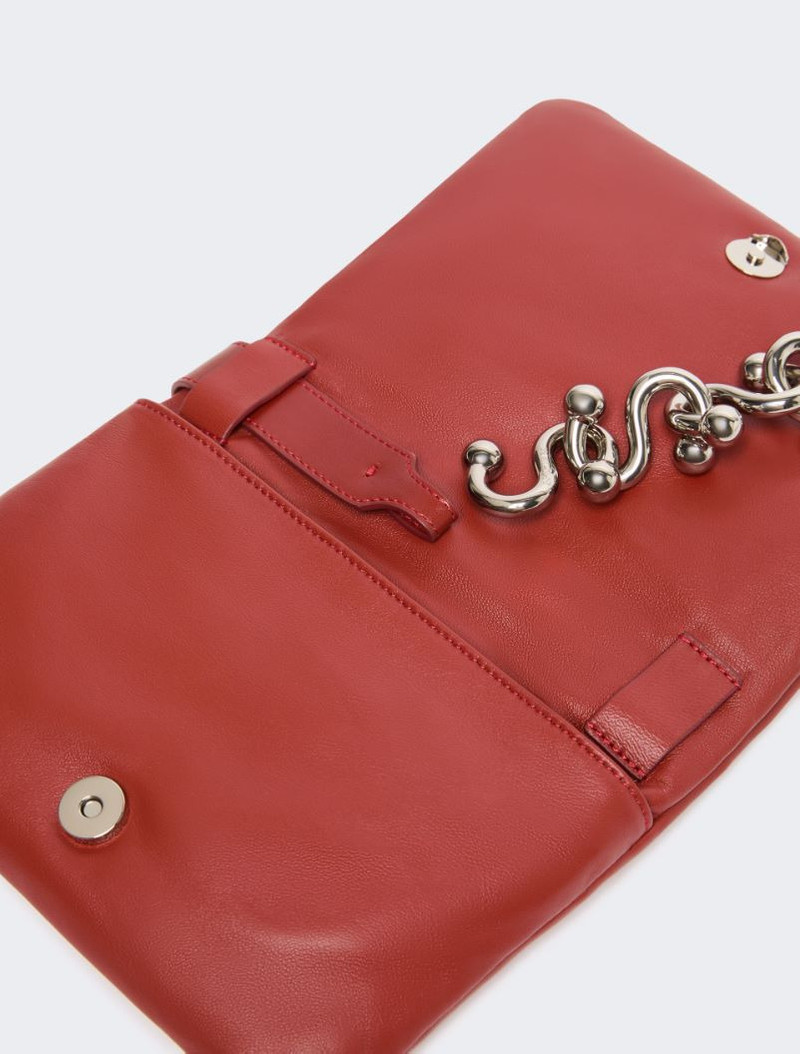 Soffy mini-bag in padded nappa leather - brick red 4
