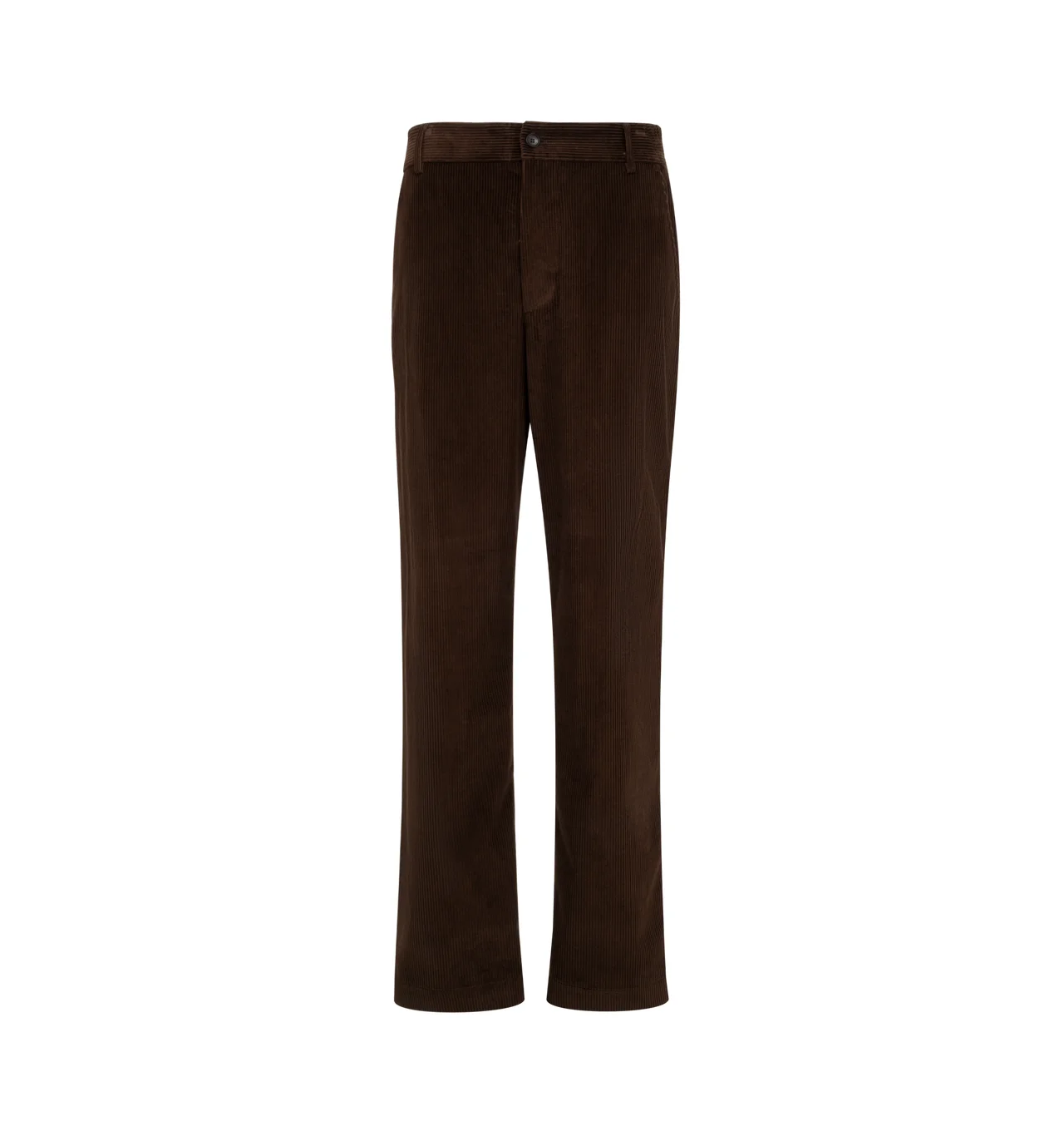 Leather Logo Corduroy Pants - 1