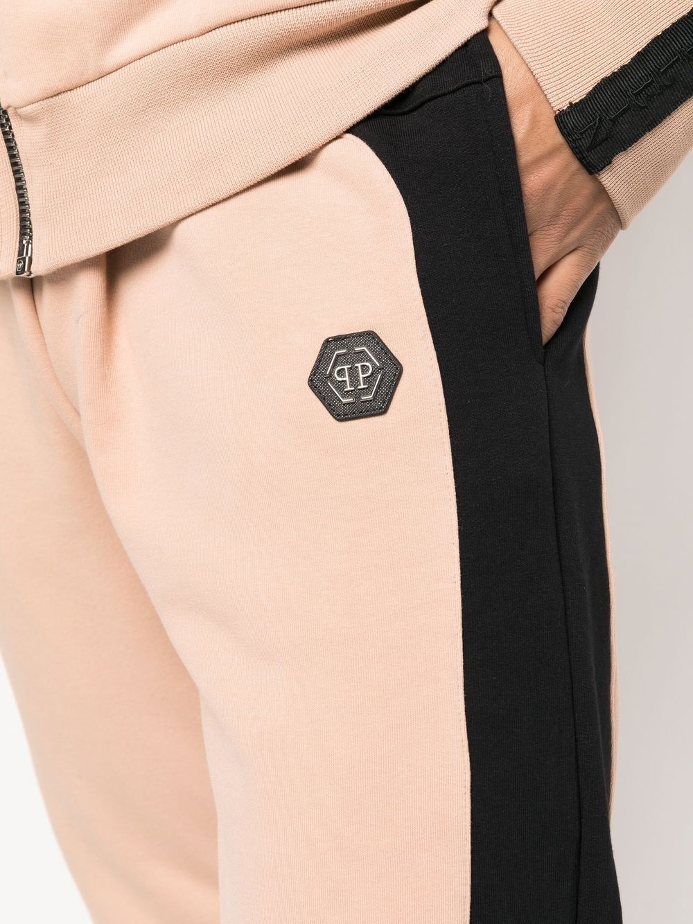 logo-print two-tone tracksuit set - 6