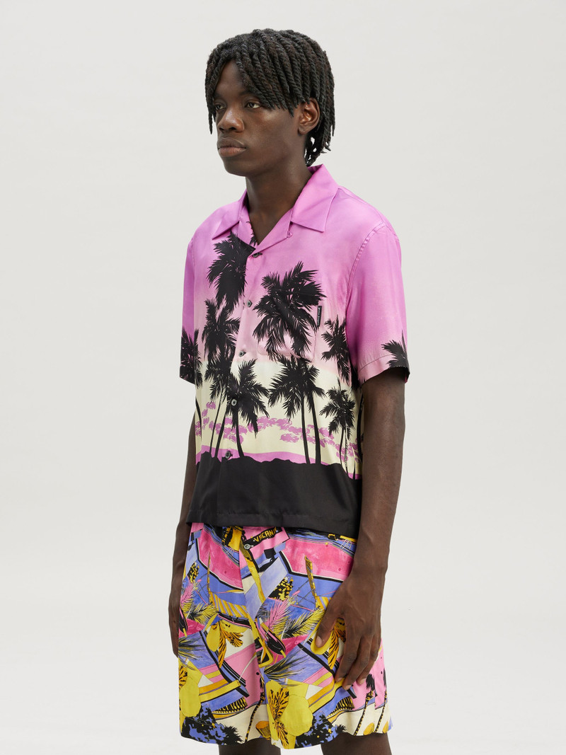 Pink Sunset Bowling Shirt 4