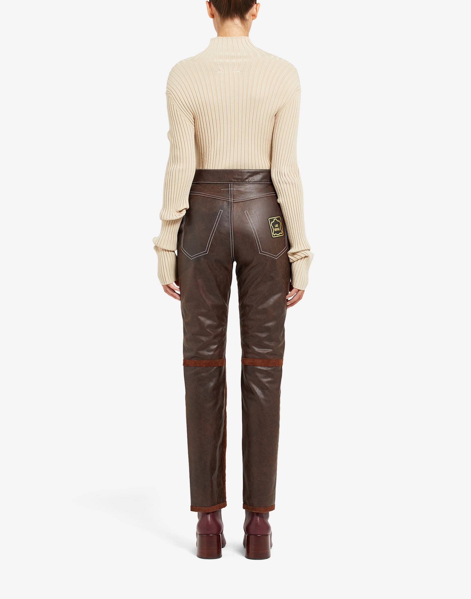 Reversed leather trousers - 4