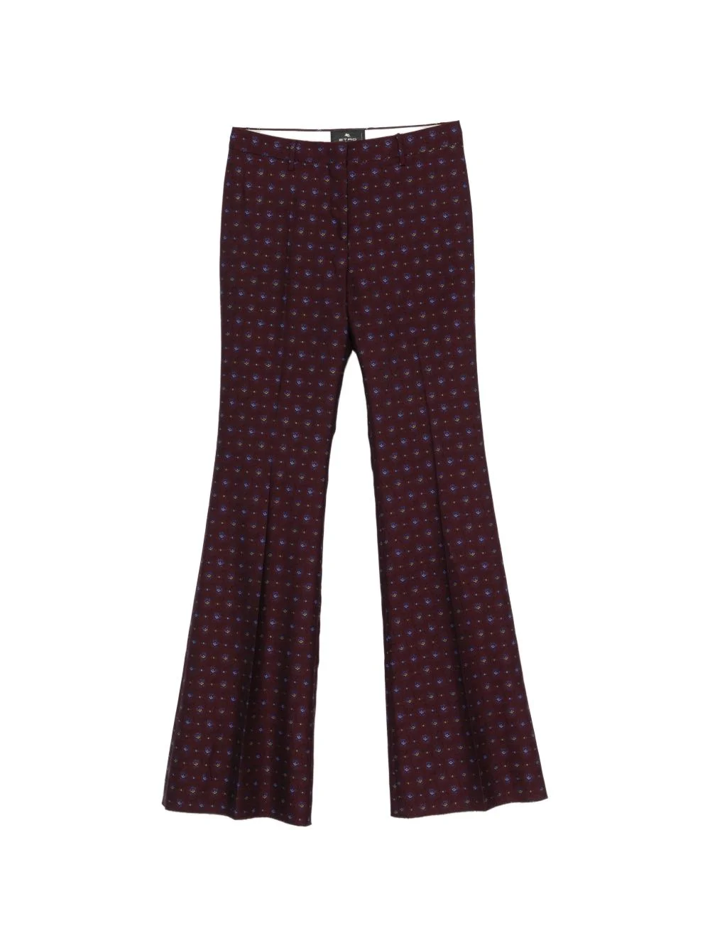 floral-print jacquard-woven trousers - 1