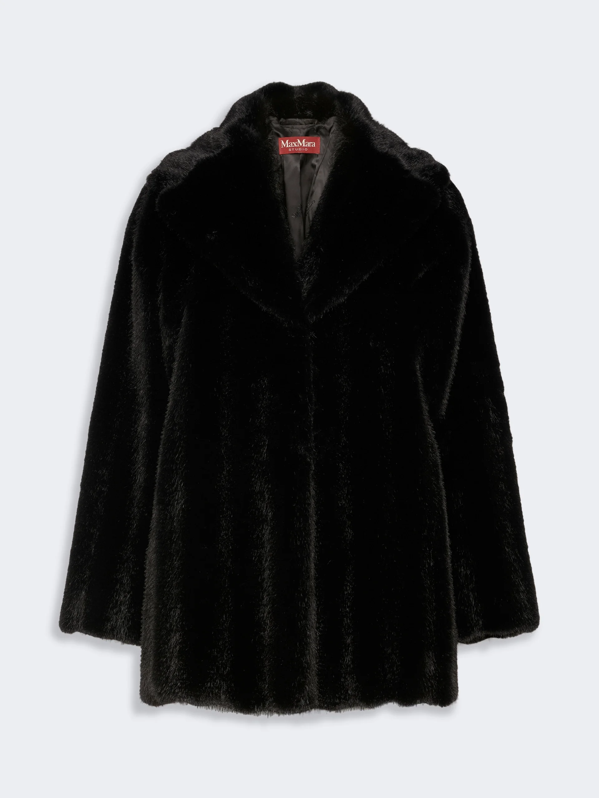 NEO Fluffy-textured coat - BLACK - 1