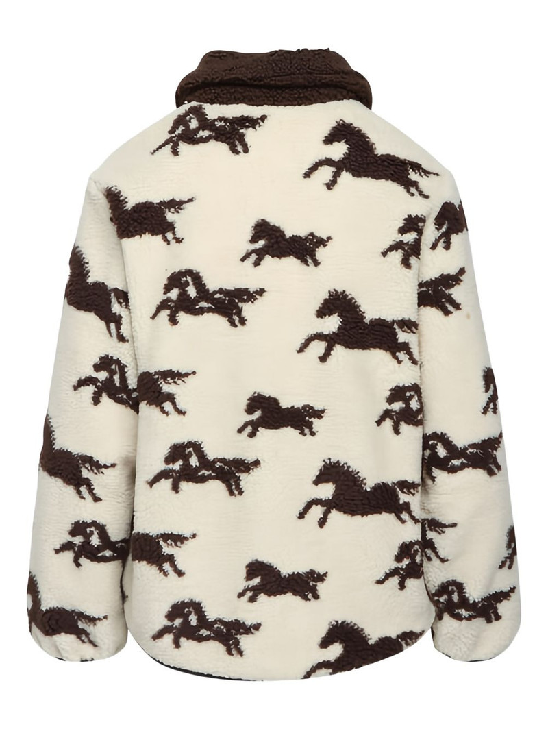 THE GREAT. Pasture horse-print jacket outlook