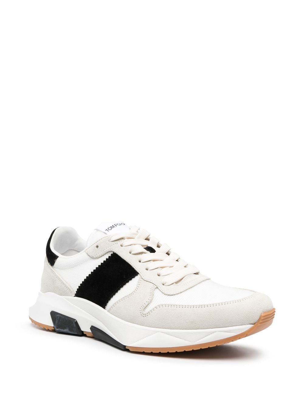 colour-block low-top sneakers - 2