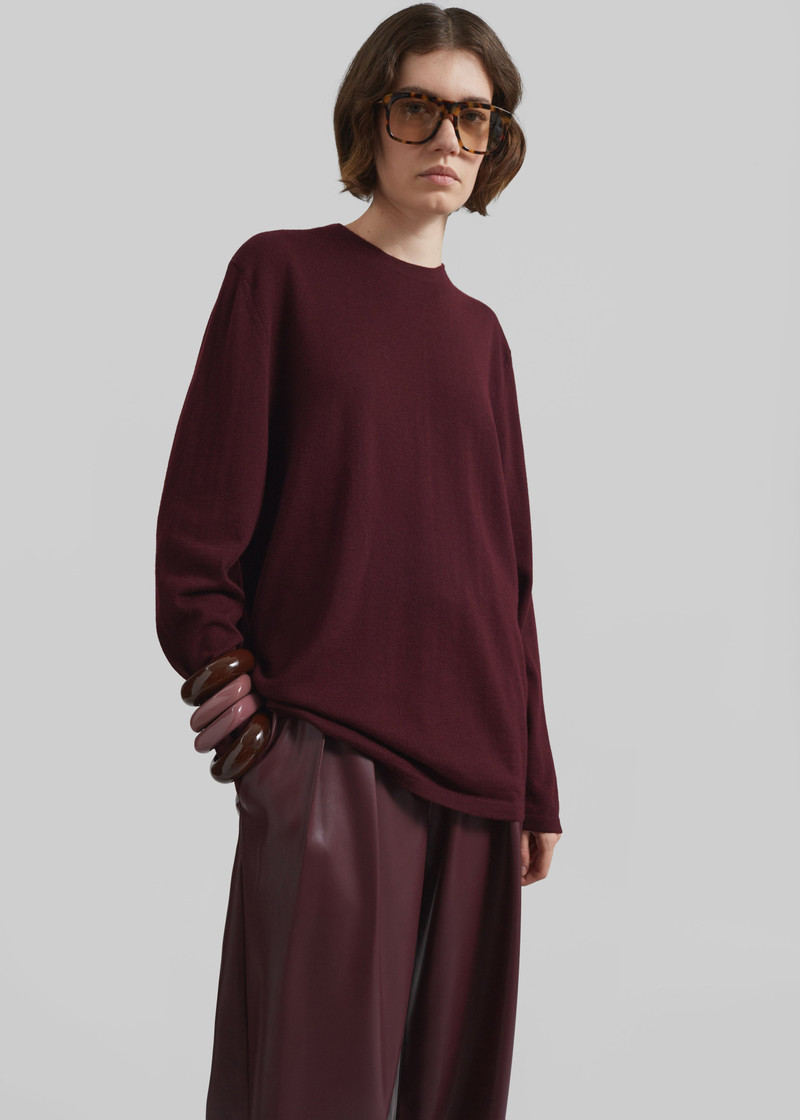 Morang Merino Wool Sweater - Burgundy 5