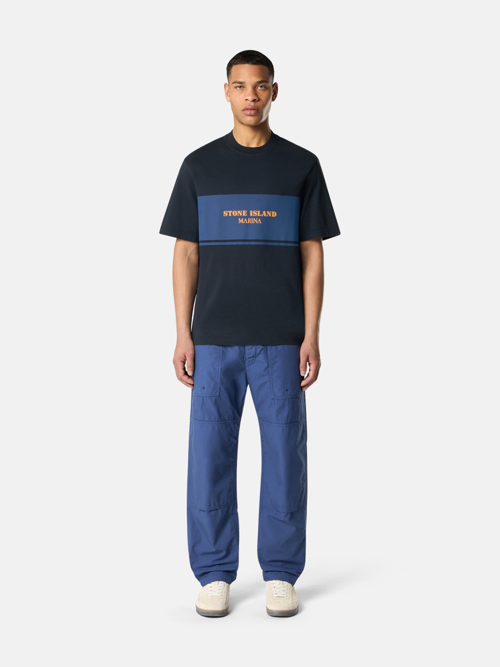 Stone Island 2100024 COMBED ORGANIC COTTON JERSEY_STONE