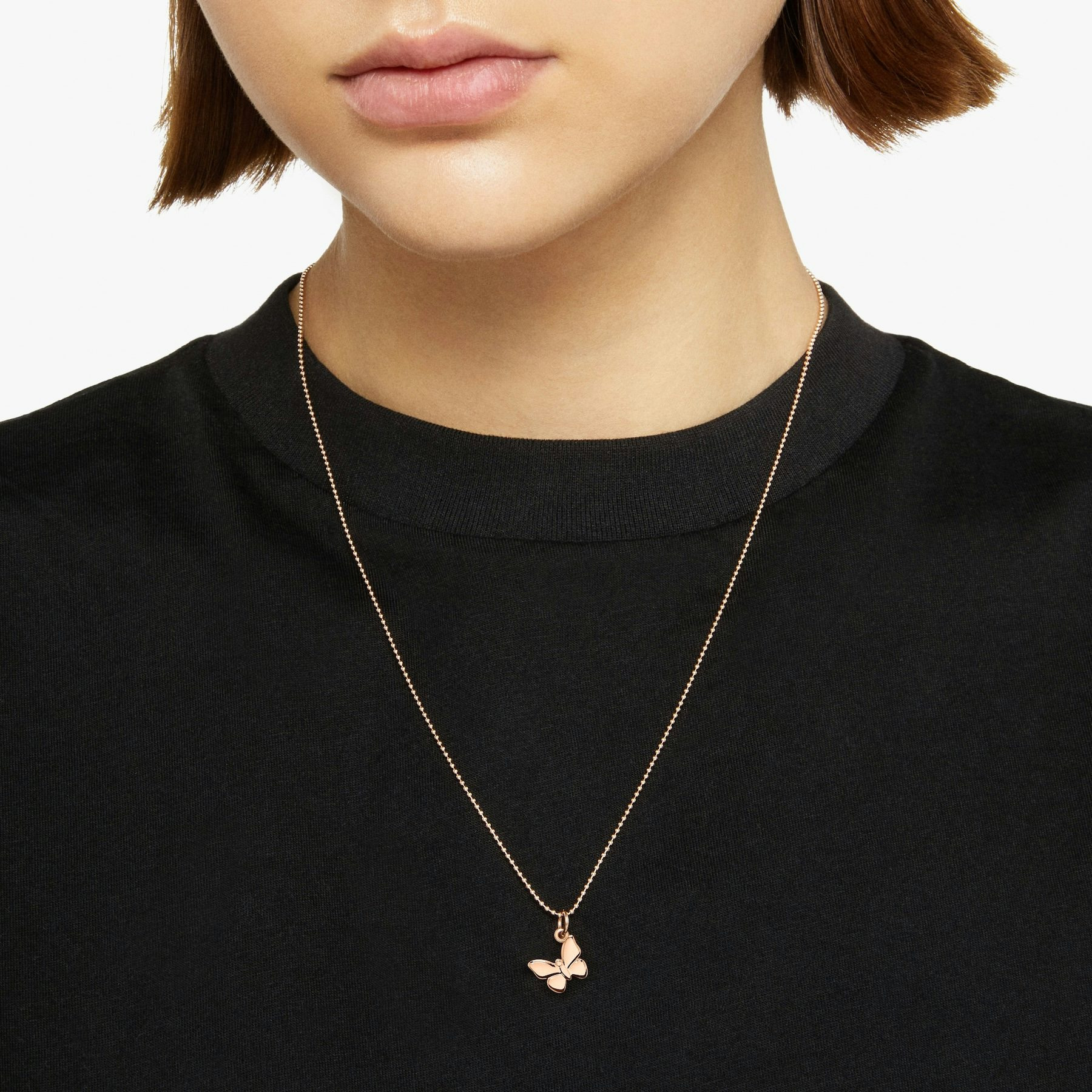 ROSE GOLD BUTTERFLY CHARM - 3