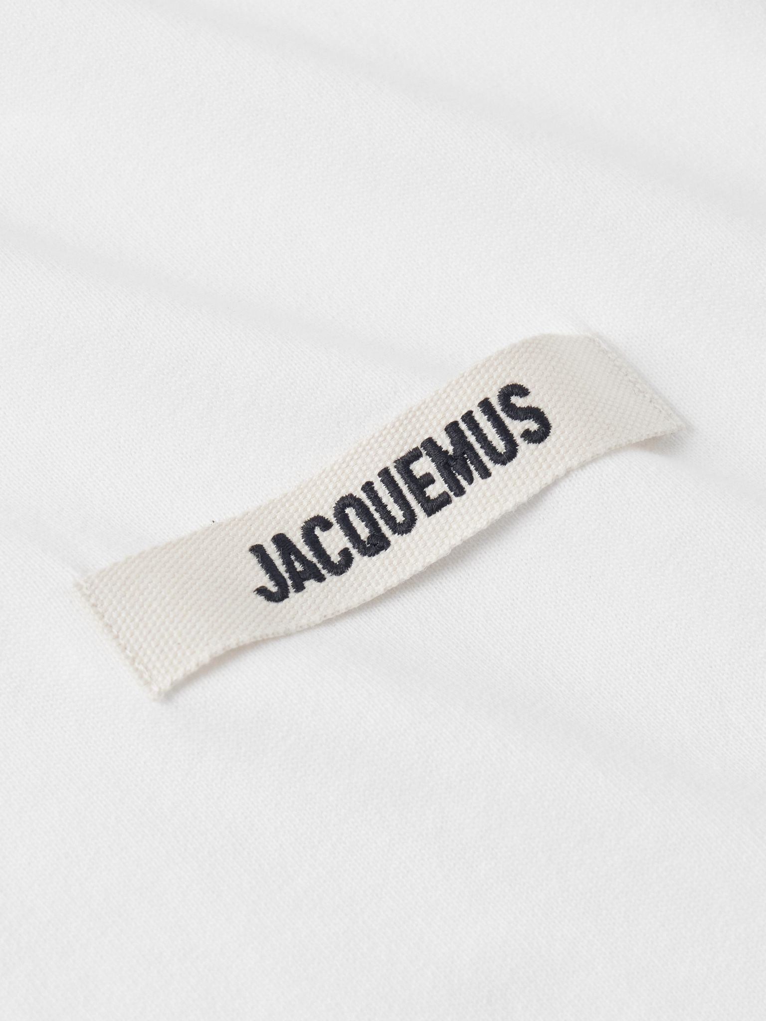 Logo-Appliquéd Cotton-Jersey T-Shirt White - 4
