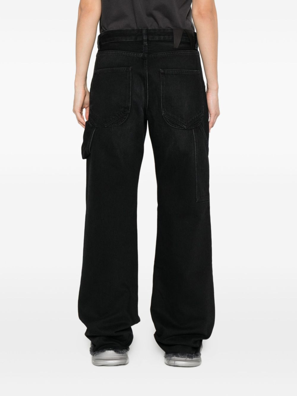 frayed pocket jeans - 4