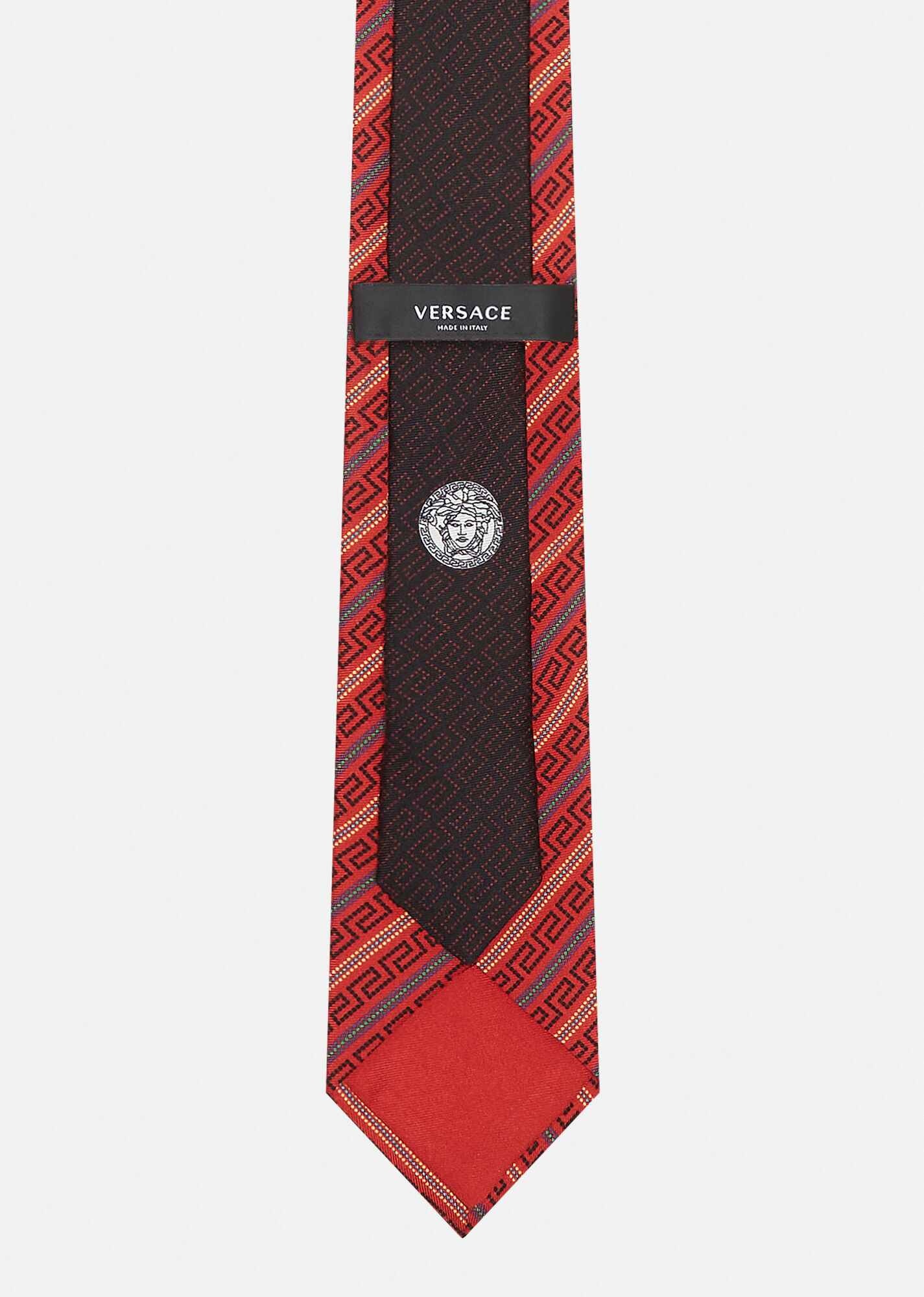Greca Print Silk Tie - 3