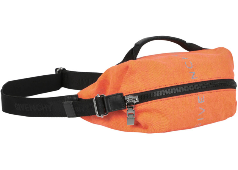 Givenchy Givenchy G-Zip Bumbag In Denim Bright Orange outlook