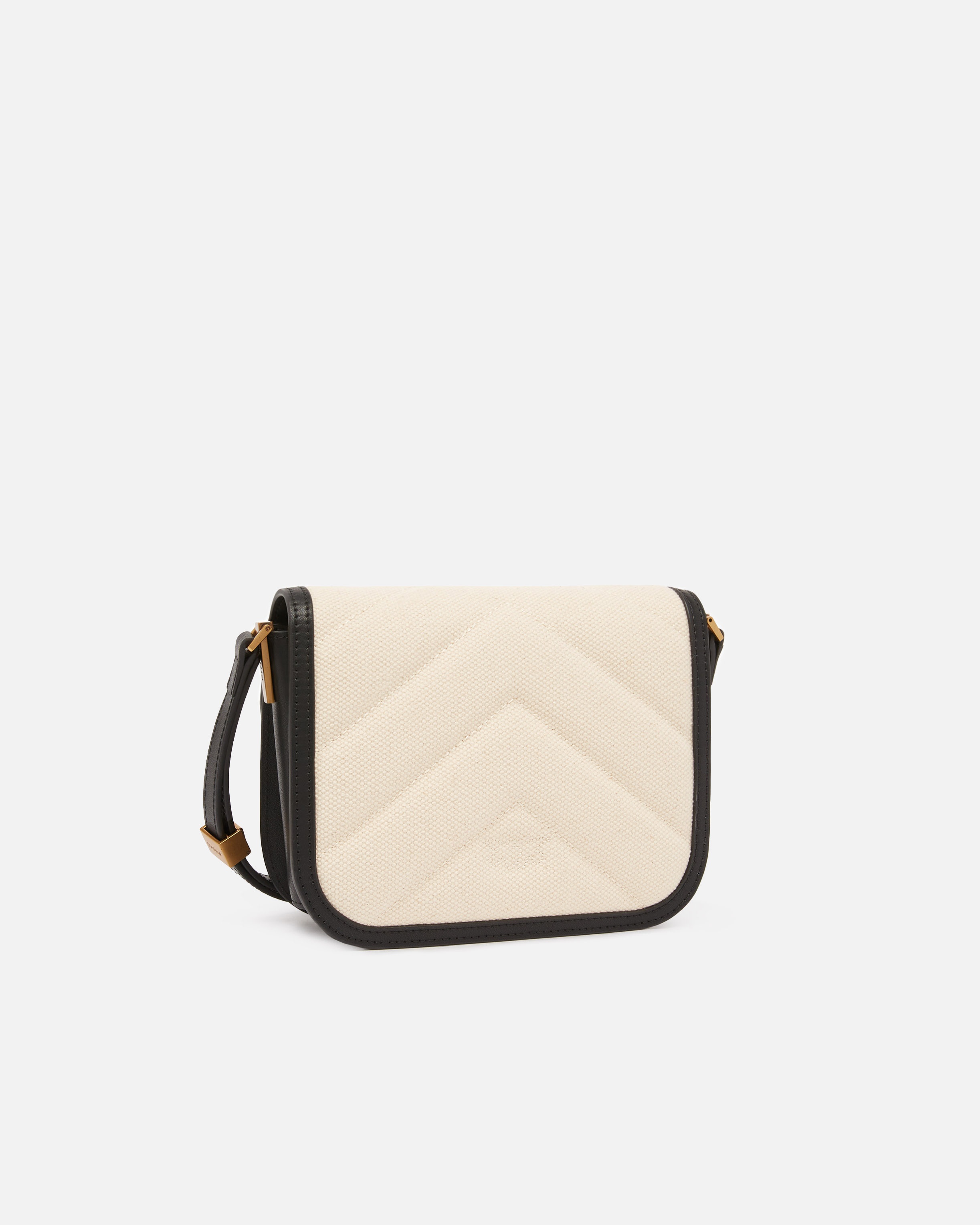 LOVE BAG SQUARE HANDBAG IN CANVAS AND LEATHER - 2
