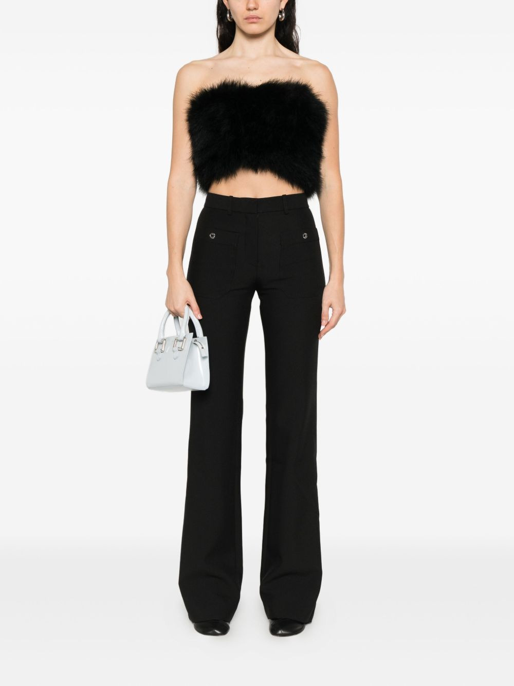 button-embellished tailored trousers - 2