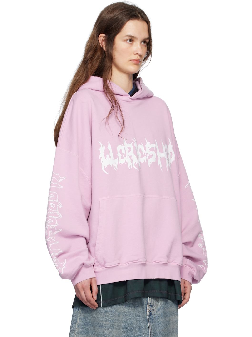 Pink Faithless Oversized Hoodie - 2