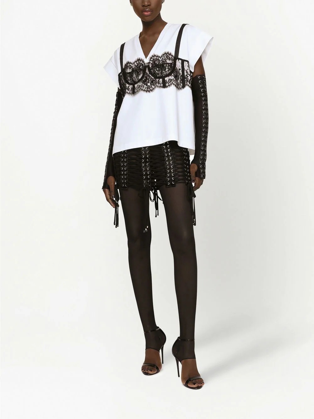 eyelet-embellished miniskirt - 2