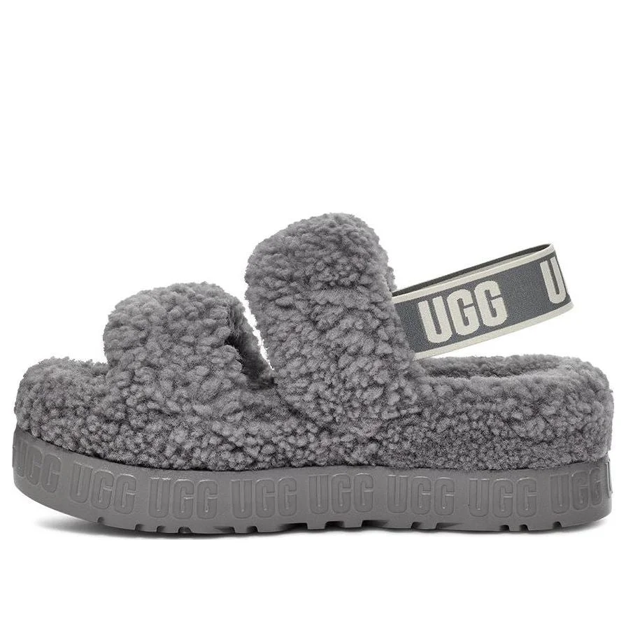 (WMNS) UGG Oh Fluffita Slide 'Grey' 1120876-LGH - 1