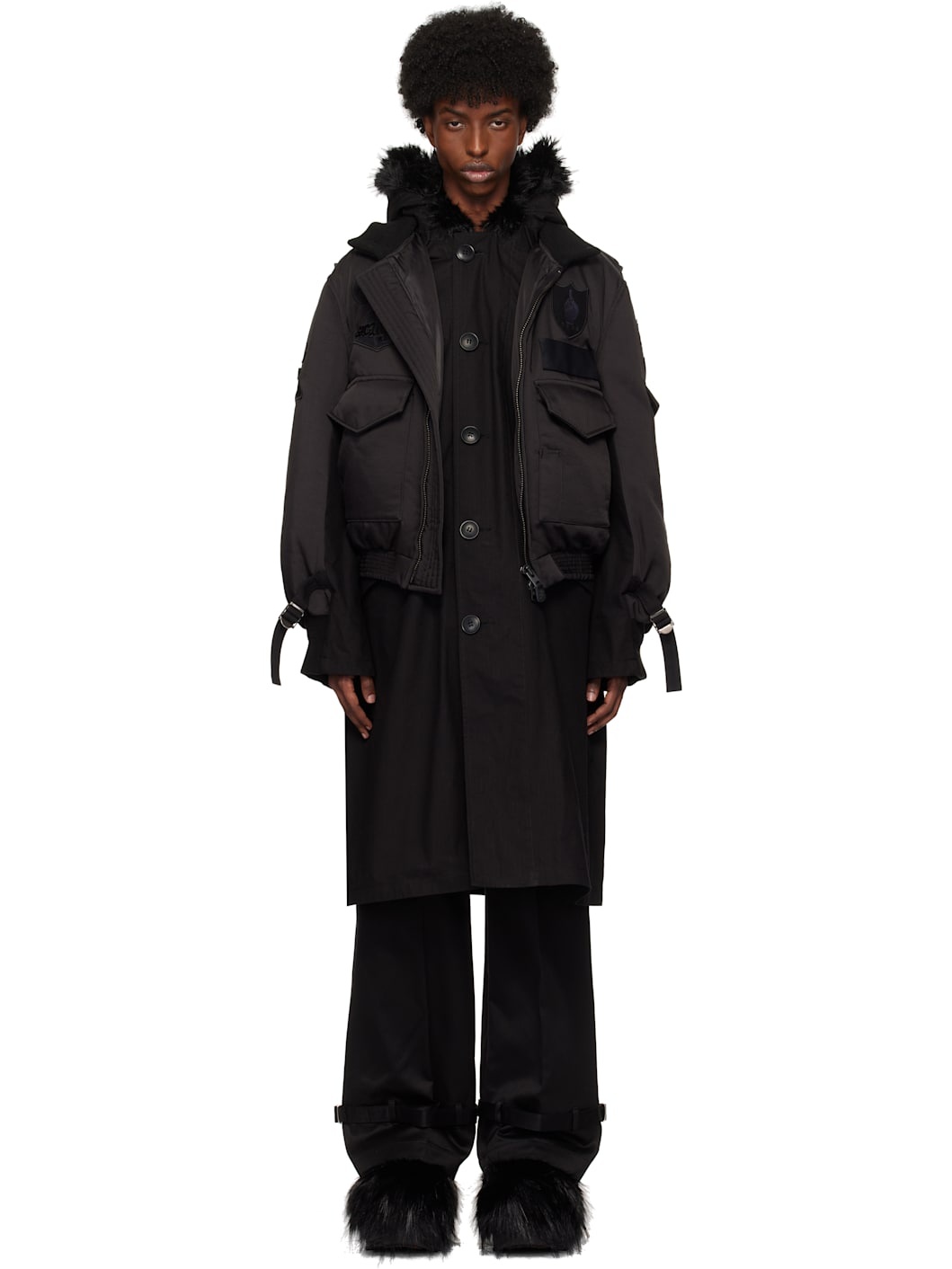 Black Spiewak & Gonz Edition Multi Patch Down Coat - 1