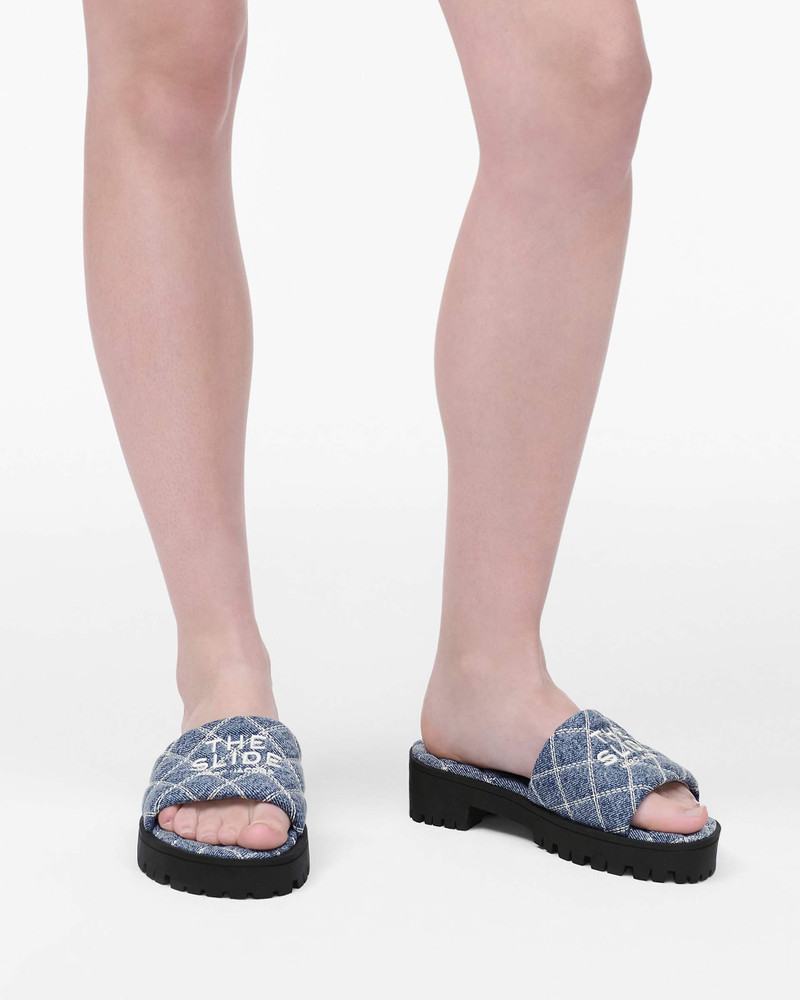 Marc Jacobs THE QUILTED DENIM LUG SOLE SLIDE outlook