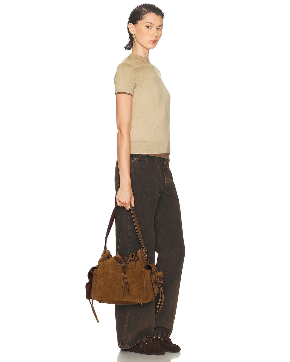 Multipocket Bucket Suede Bag - 2
