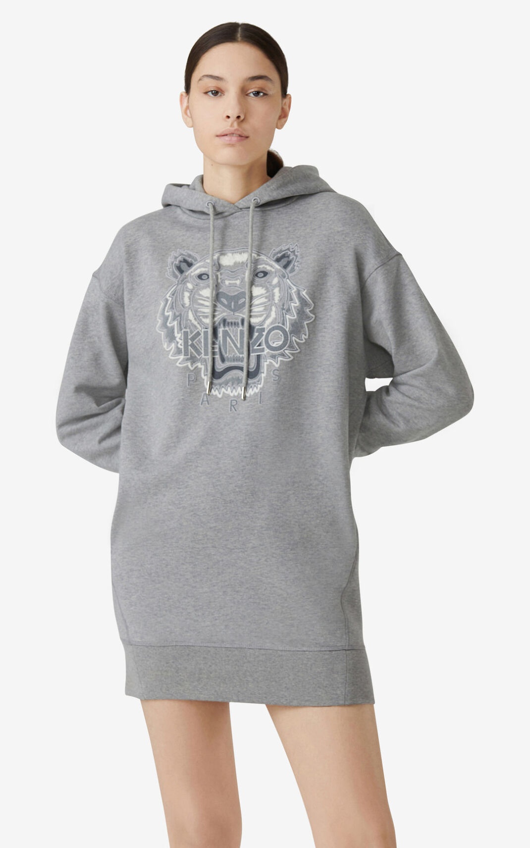Tiger Flock hooded sweatshirt dress - 2