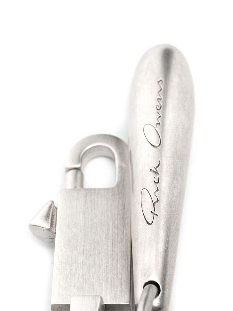 Rick Owens logo-engraved keychain outlook