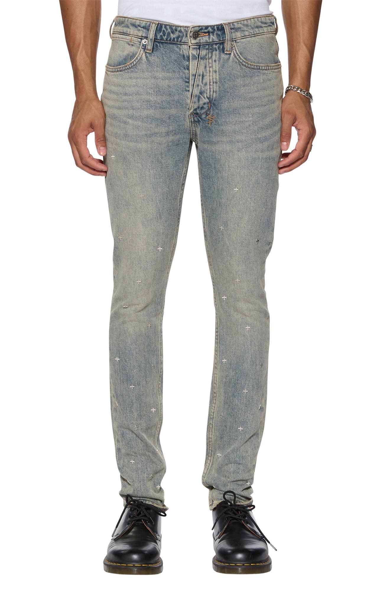 Ksubi Van Winkle Stagelight Metalik Skinny Jeans in Denim at Nordstrom - 1
